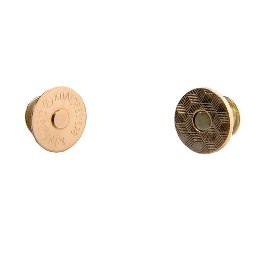 Magnetverschluss mit Nieten gold / Durchmesser 18mm