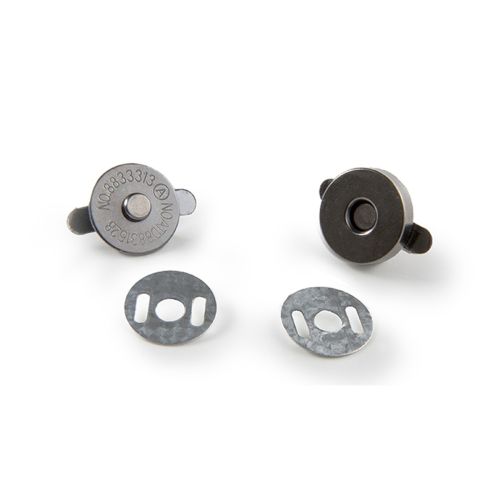 Magnetverschluss nickel schwarz / Durchmesser 14mm