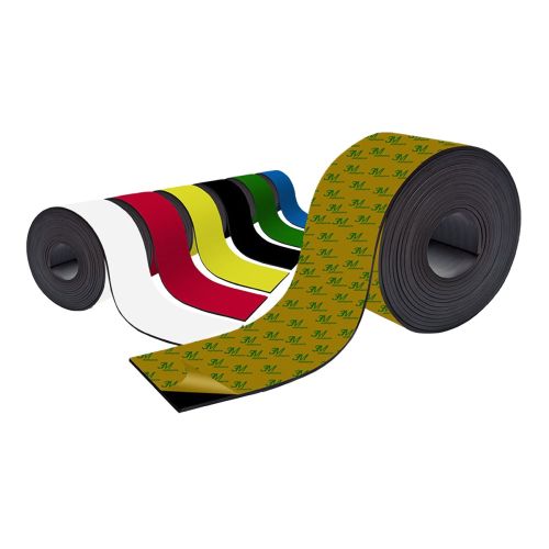 Farbiges Magnetband - Selbstklebend - 100mm breit zum Beschriften und Zuschneiden