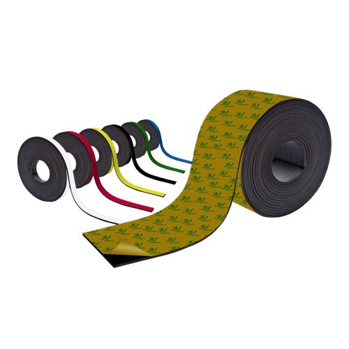 Farbiges Magnetband - Selbstklebend - 15mm breit zum Beschriften und Zuschneiden