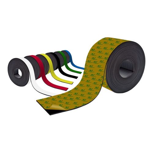 Farbiges Magnetband - Selbstklebend - 30mm breit zum Beschriften und Zuschneiden