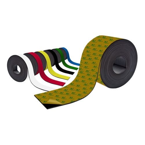 Farbiges Magnetband - Selbstklebend - 40mm breit zum Beschriften und Zuschneiden