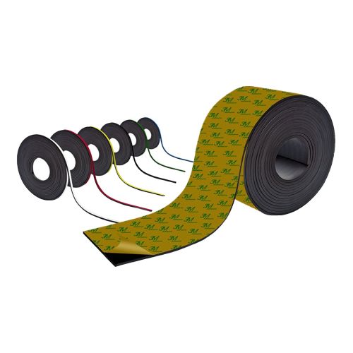 Farbiges Magnetband - Selbstklebend - 4mm breit zum Beschriften und Zuschneiden