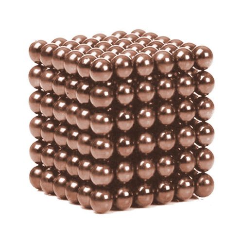 Neocube aus 5 mm Magnetkugeln - Rosegold - Set mit 216 Kugeln zum Würfel geformt