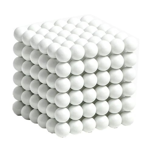 Neocube aus 5 mm Magnetkugeln - Weiß - Set mit 216 Kugeln zum Würfel geformt